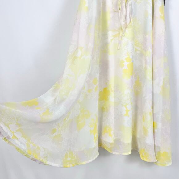 Mod Cloth Women's Flutter of Flattery Midi Dress Small Yellow Garden Girl - Picture 6 of 16